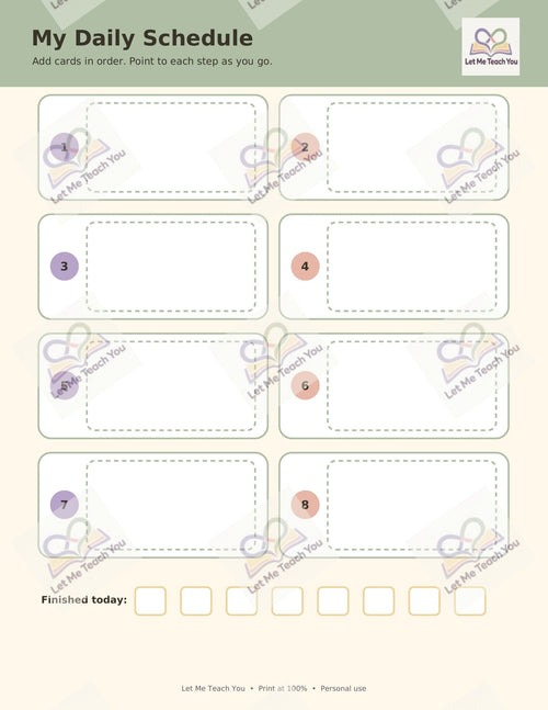 First-Then Board & Daily Visual Schedule (Free)