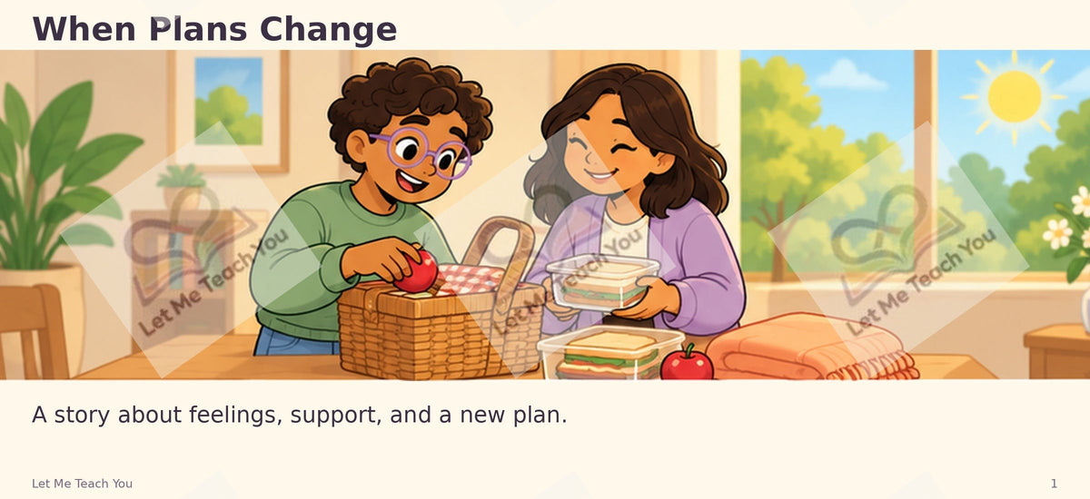 When Plans Change Social Story